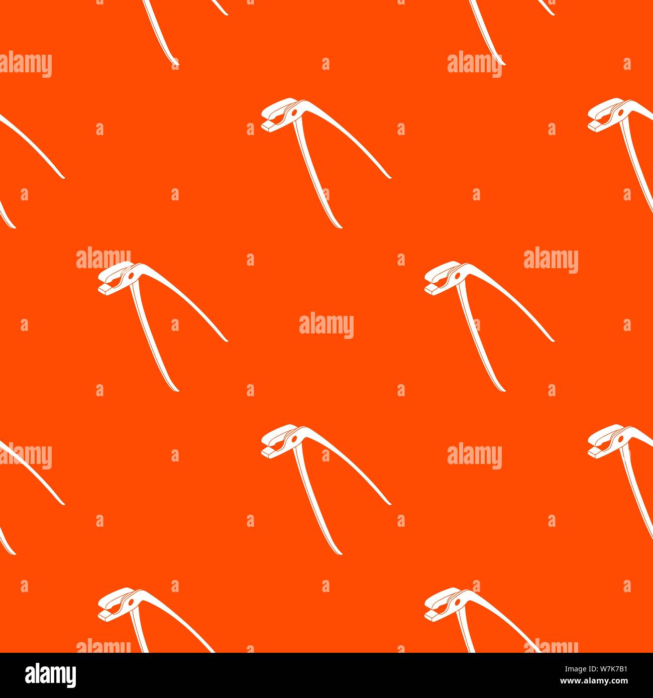 Medical pliers pattern vector orange Stock Vector
