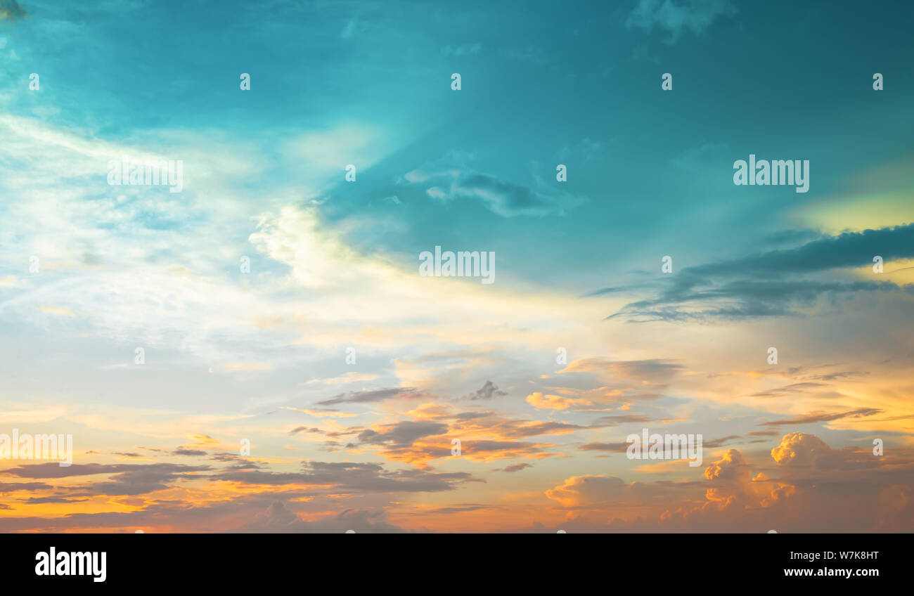 Colorful sky at sunset. Stock Photo