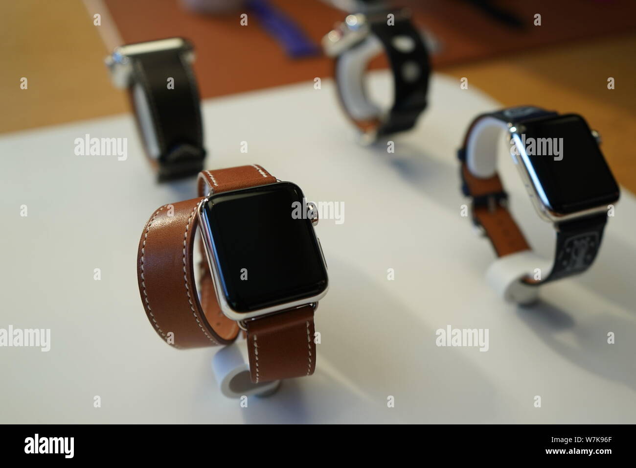 View of Apple Watch Series 3 on display at the Apple Store in the Sanlitun  shopping area in Beijing, China, 22 September 2017. Apple Inc's launch of  Stock Photo - Alamy