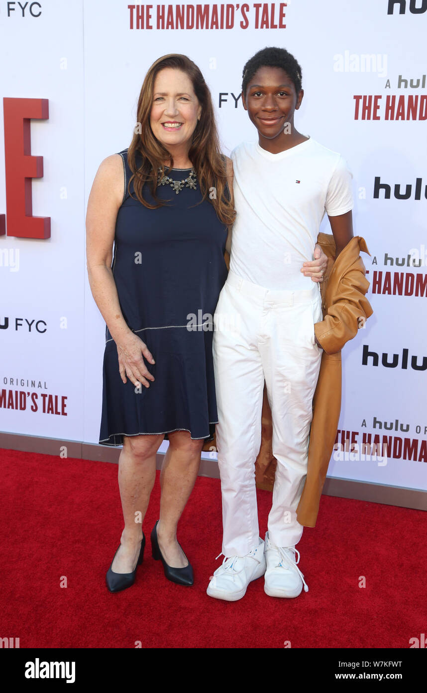 Westwood, Ca. 6th Aug, 2019. Ann Dowd, Trust Arancio, at The Hulu's 'The Handmaid's Tale' Celebrates Season 3 Finale at Regency Village Theatre in Westwood, California on August 6, 2019. Credit: Faye Sadou/Media Punch/Alamy Live News Stock Photo
