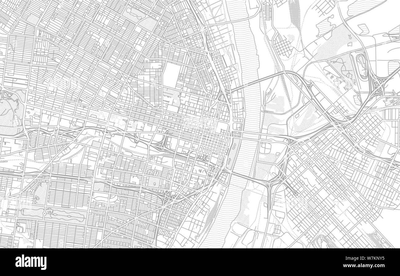 St. Louis, Missouri, USA, bright outlined vector map with bigger and ...