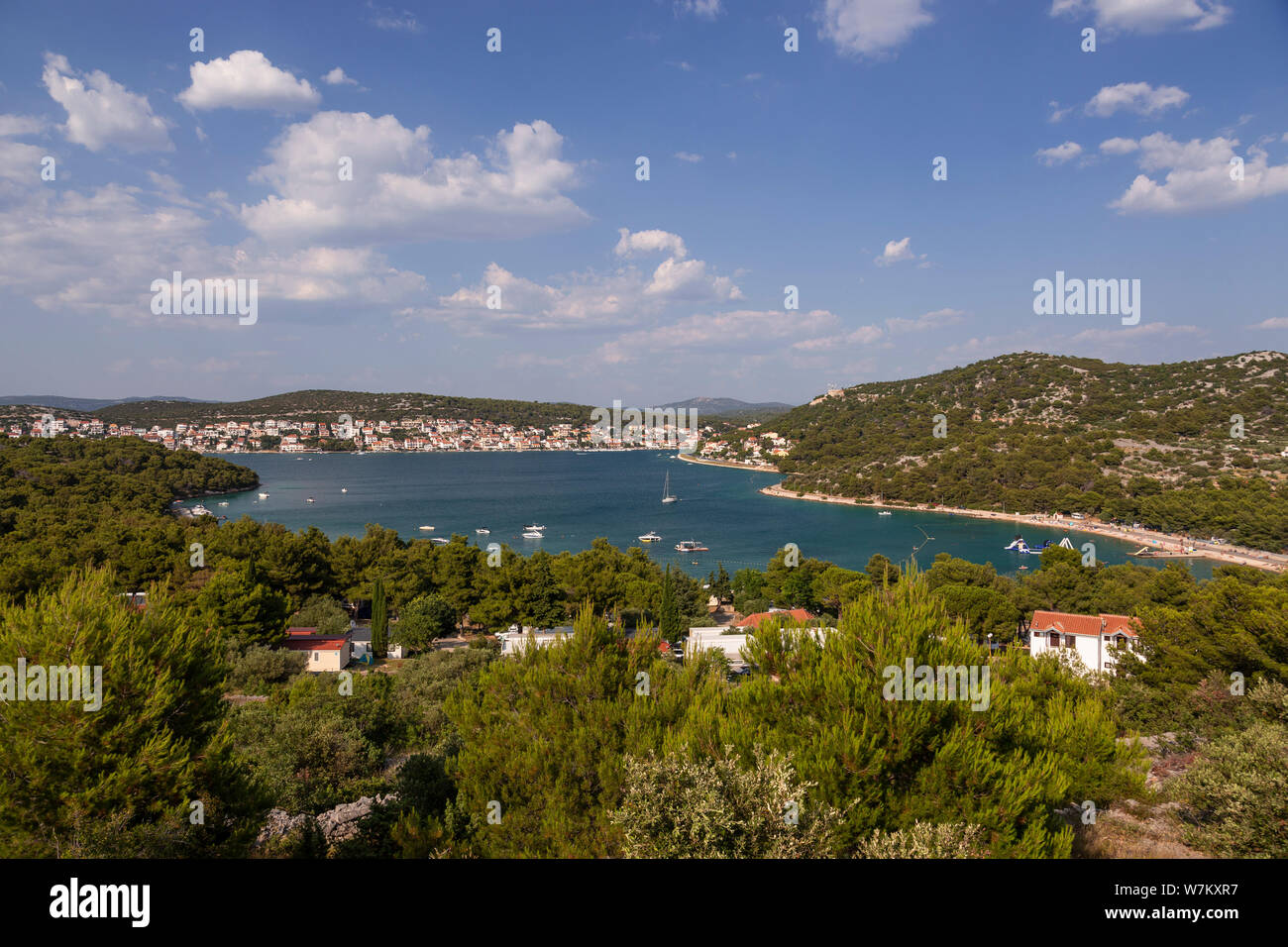 Tisno on the Adriatic coast of Croatia Stock Photo