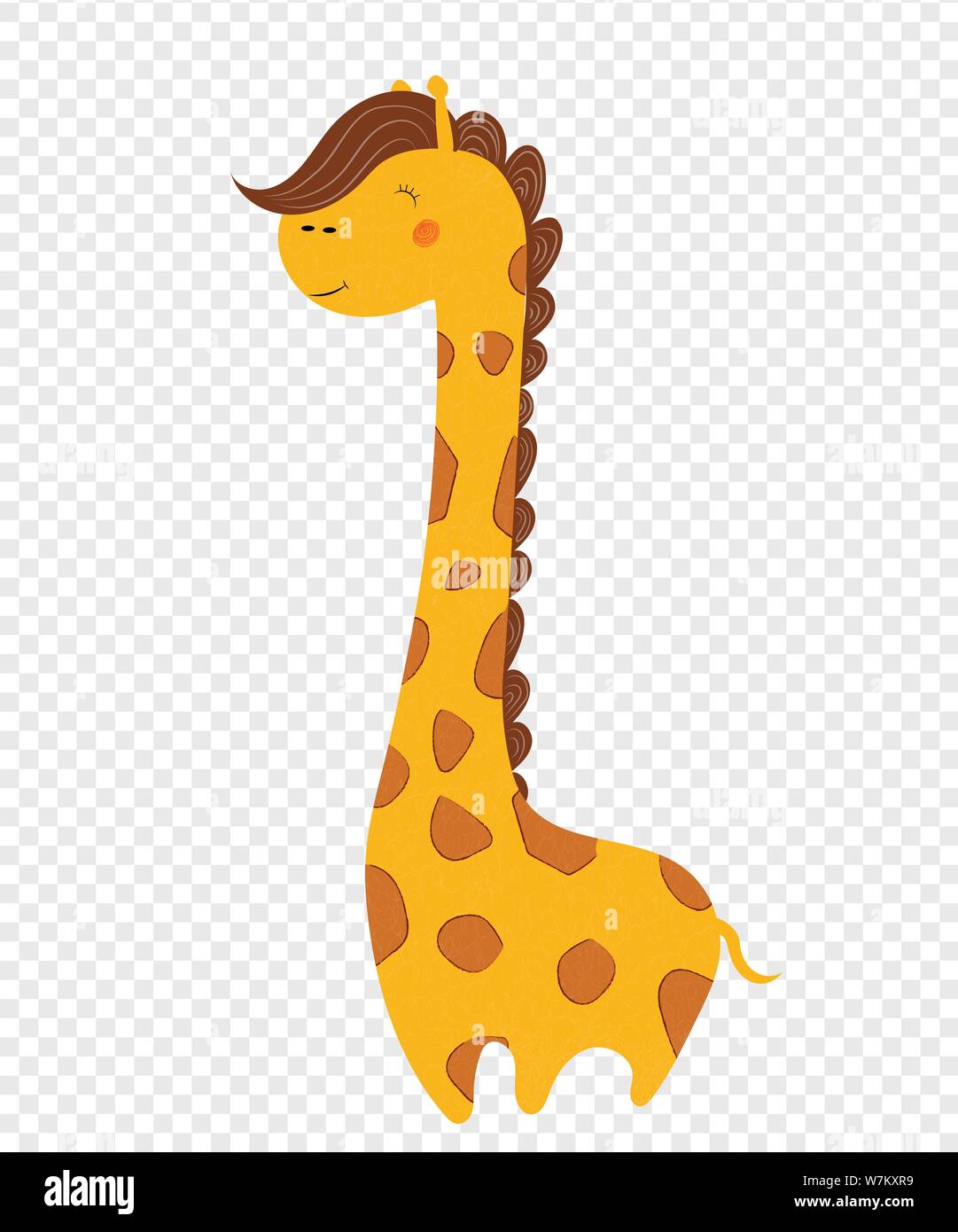 Cute giraffe isolated african animal baby shower Stock Vector Image & Art -  Alamy