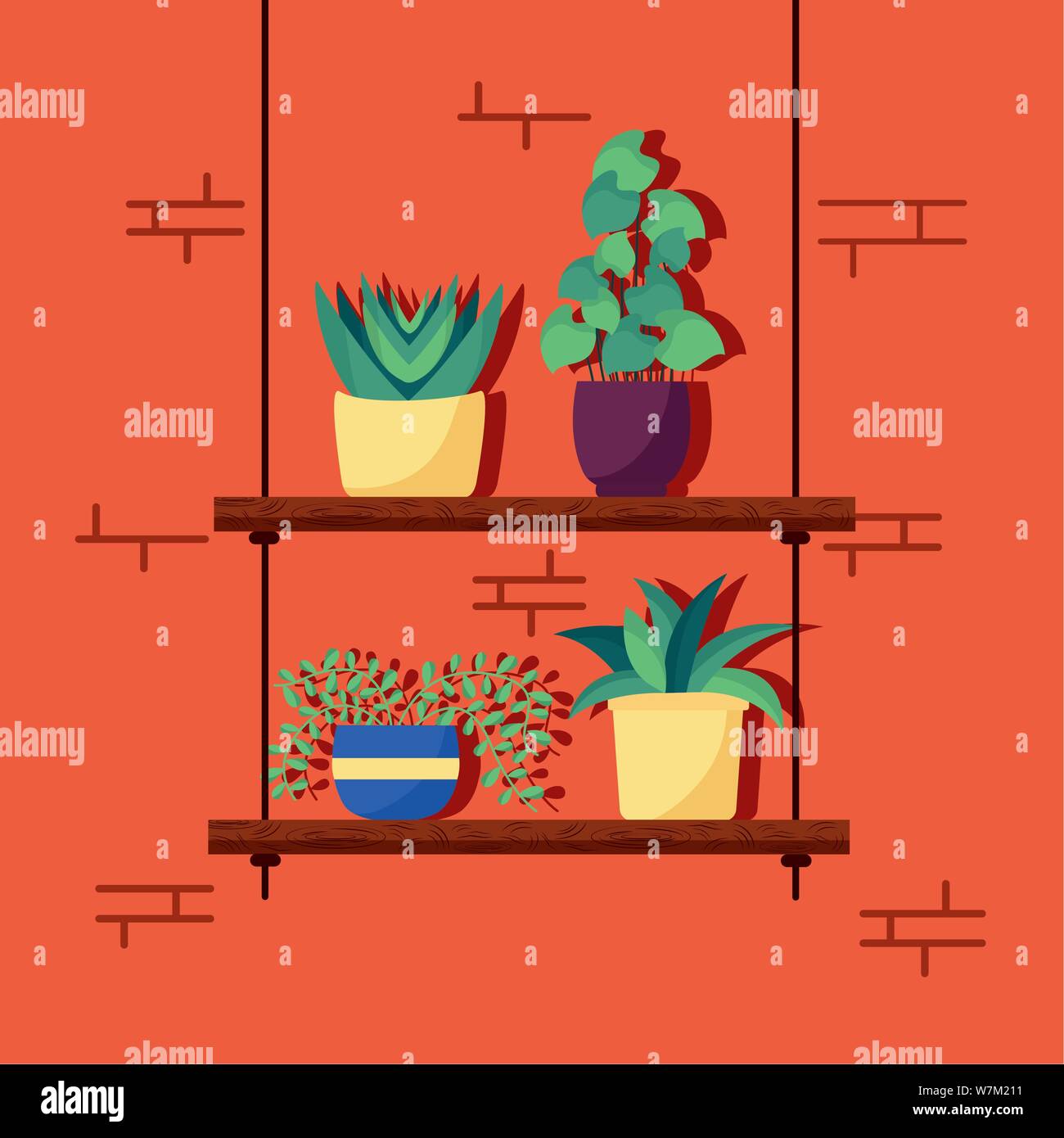 decorative house plants interior design Stock Vector Image & Art Alamy