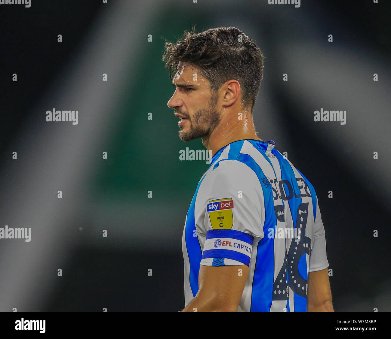 5th August 2019, John Smiths Stadium, Huddersfield England; Sky Bet Championship, Huddersfield Town vs Derby County ; Christopher Schindler (26) of Huddersfield Town during the game  Credit: Mark Cosgrove/News Images  English Football League images are subject to DataCo Licence Stock Photo