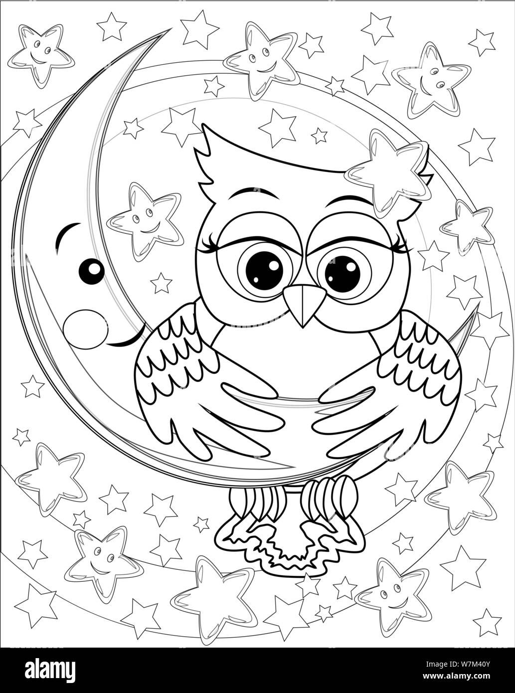 Coloring book for adult and older children. Coloring page with an ...