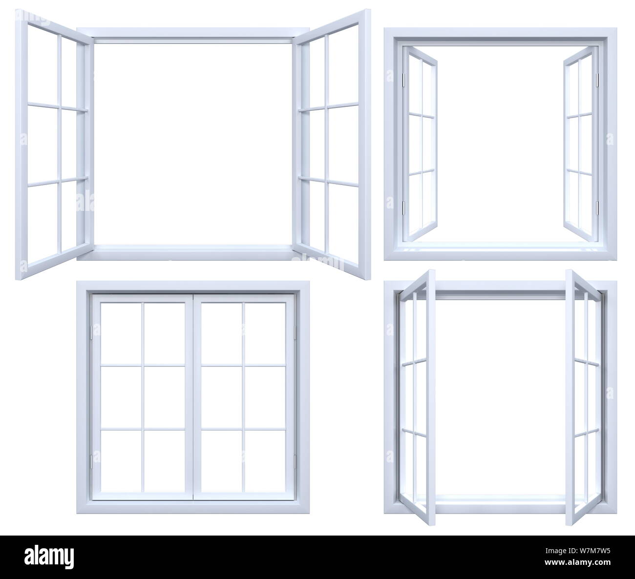 Collection of isolated window frames Stock Photo Alamy