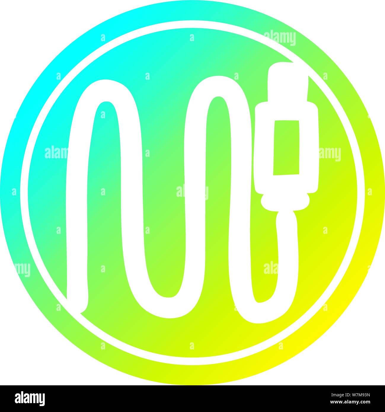 electrical plug circular icon with cool gradient finish Stock Vector ...
