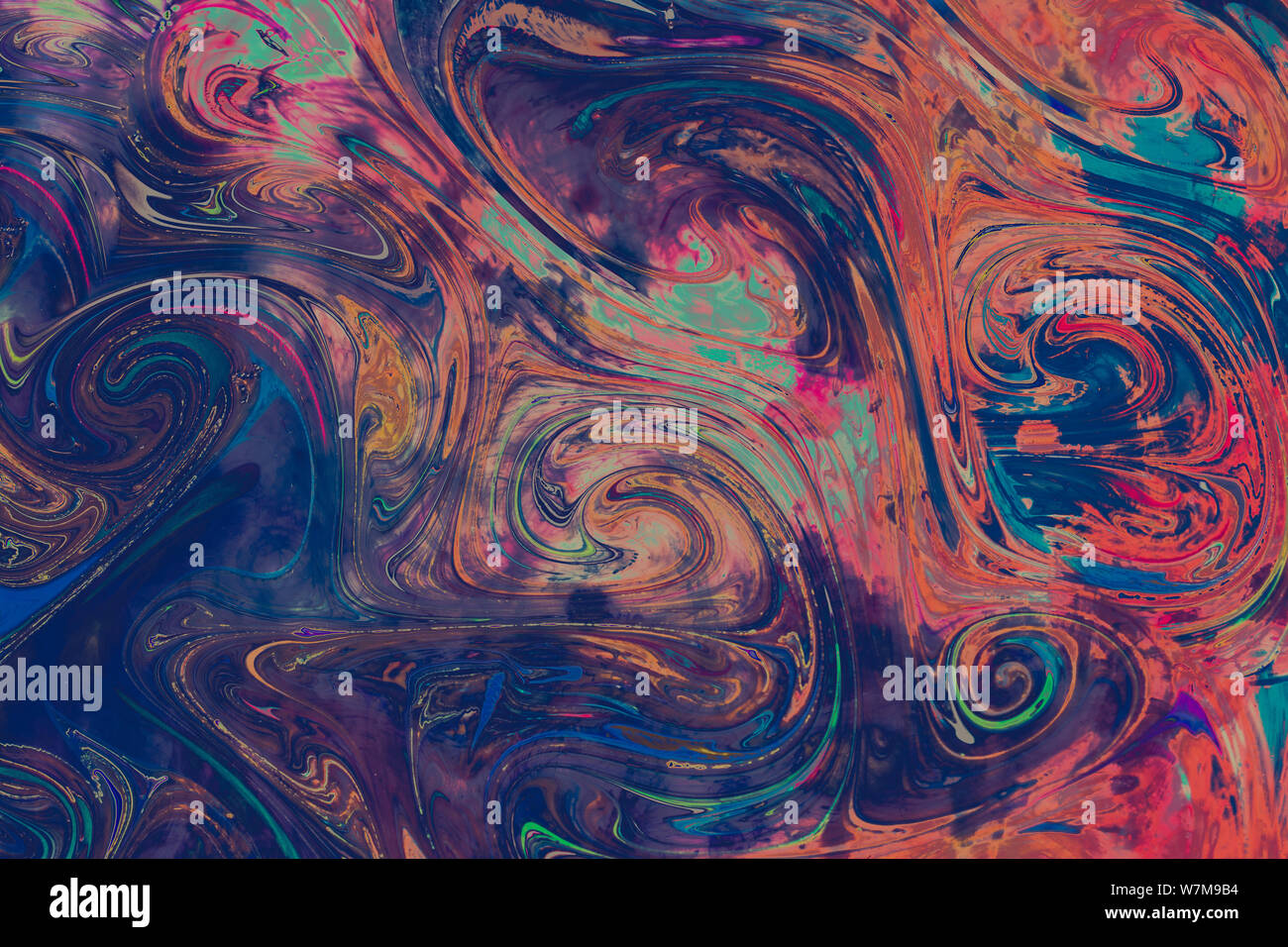 Traditional Ottoman Turkish abstract marbling art patterns as ...
