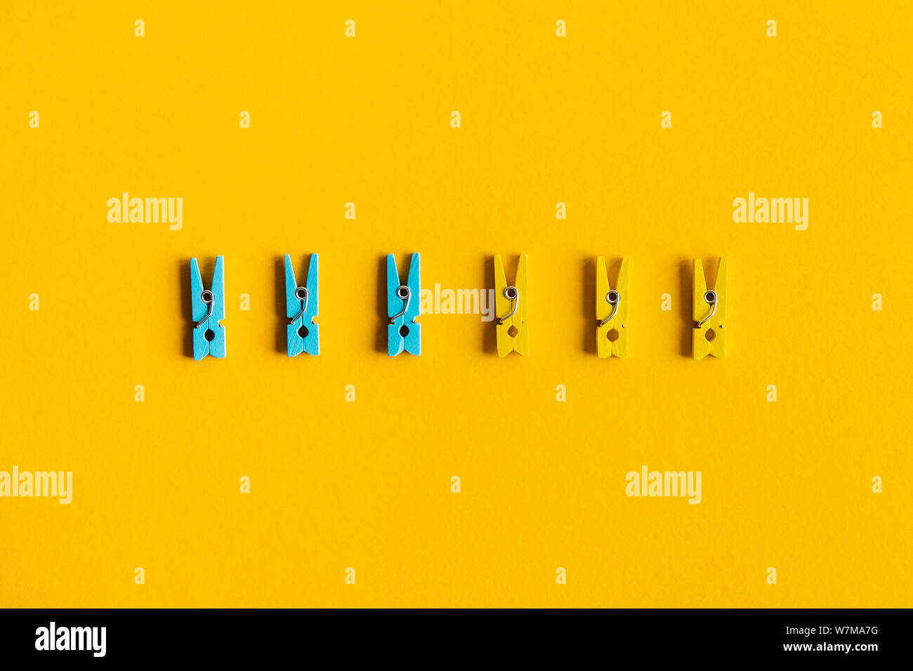 Place for your text. Back to school. Yellow background. Stock Photo