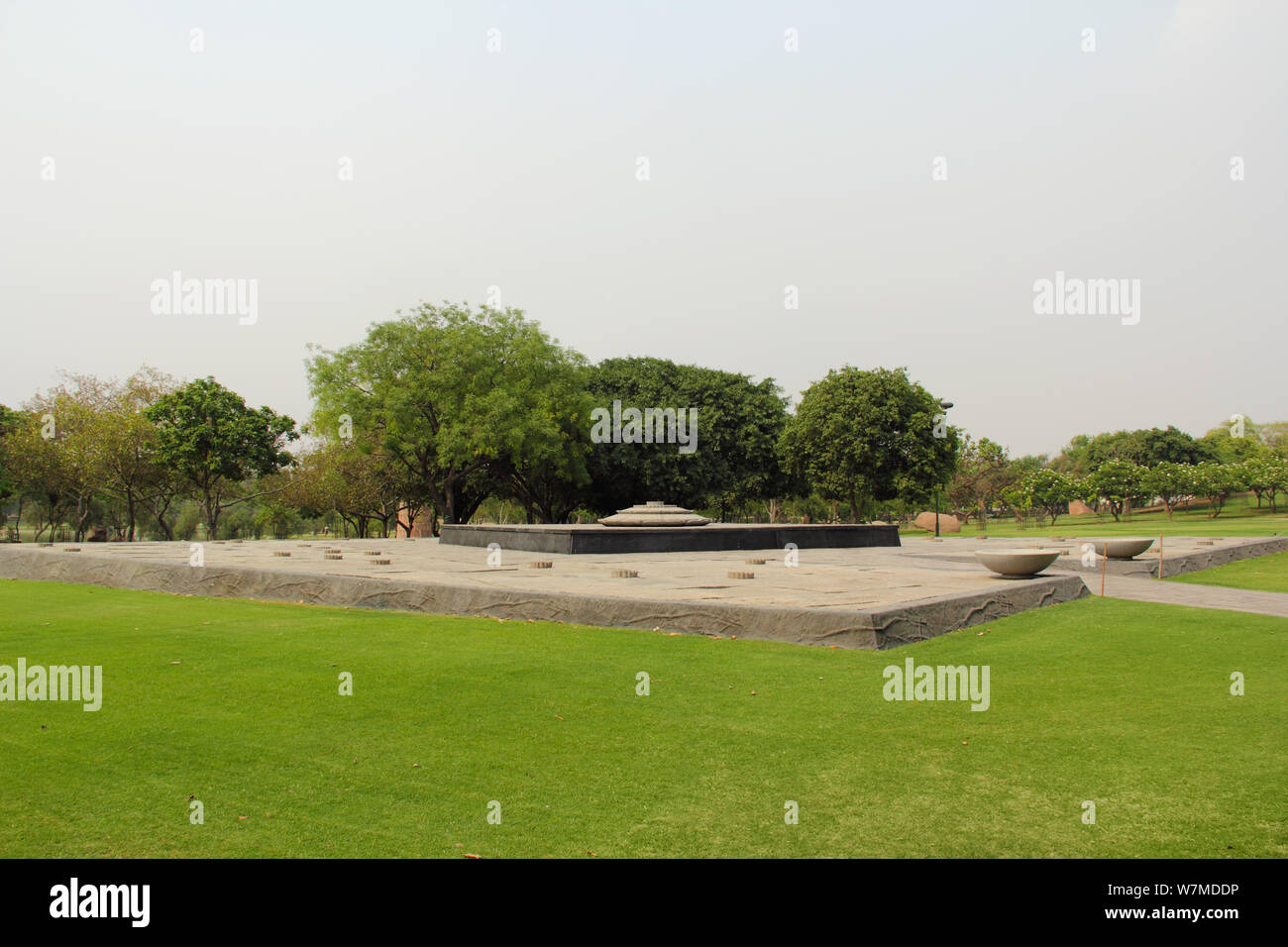 Rajiv Gandhi Samadhi in a memorial park, Raj Ghat, New Delhi, India Stock Photo