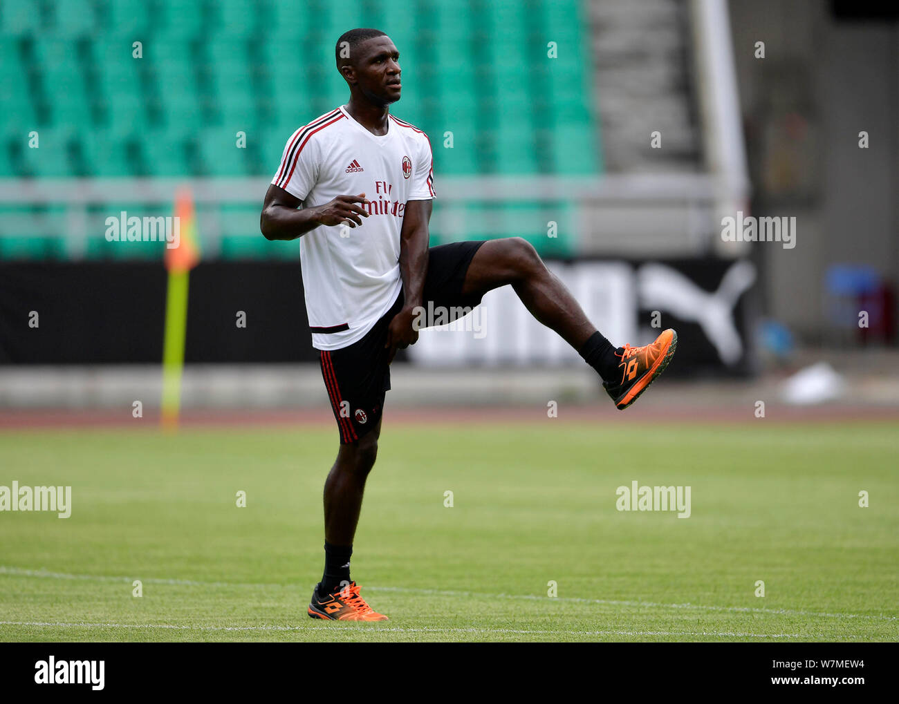 Cristian Zapata of AC Milan takes part in a training session for the 2017 International Champions Cup football match against Borussia Dortmund at the Stock Photo