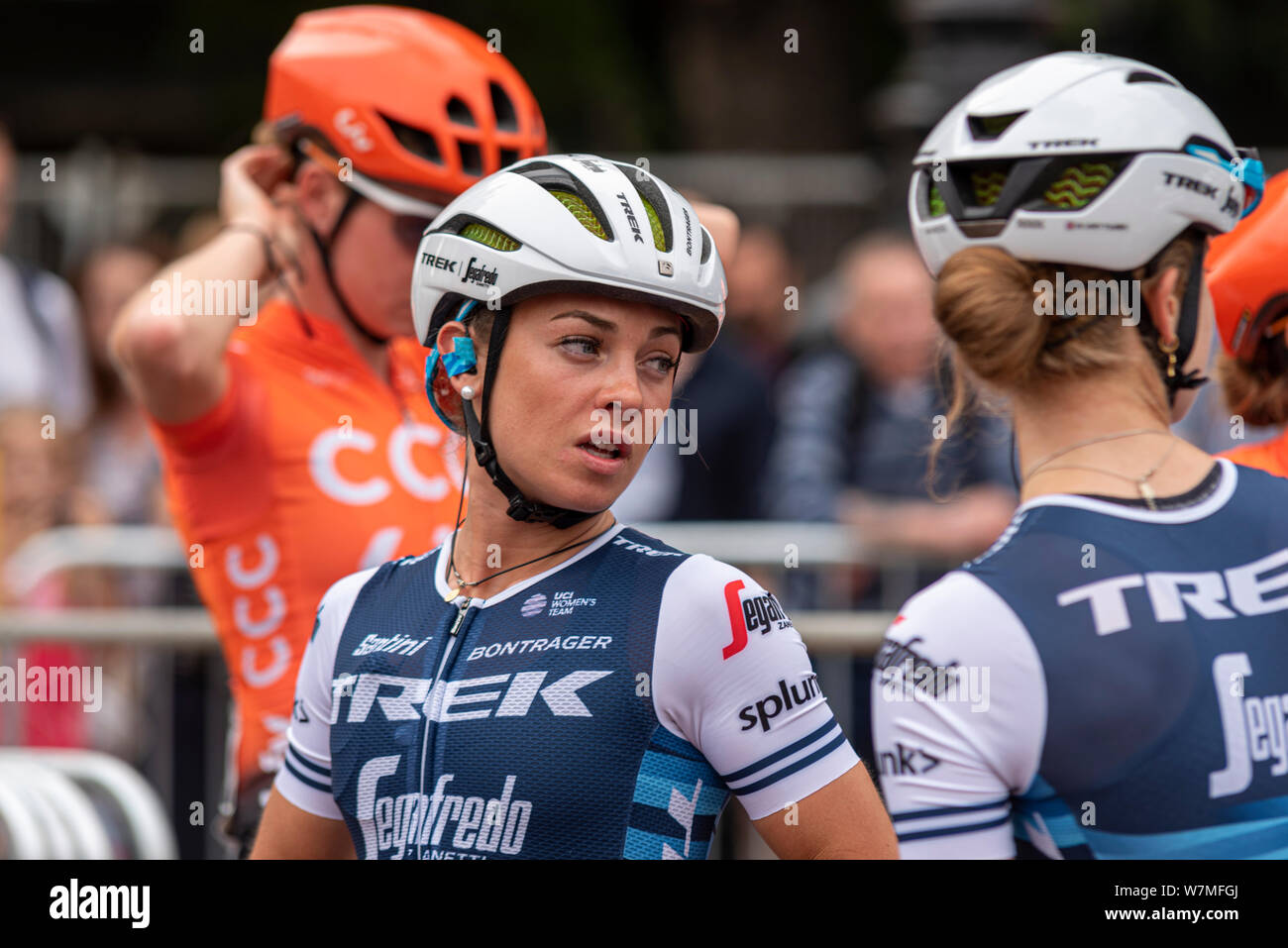 Letizia Paternoster of Trek Segafredo before racing in the Prudential