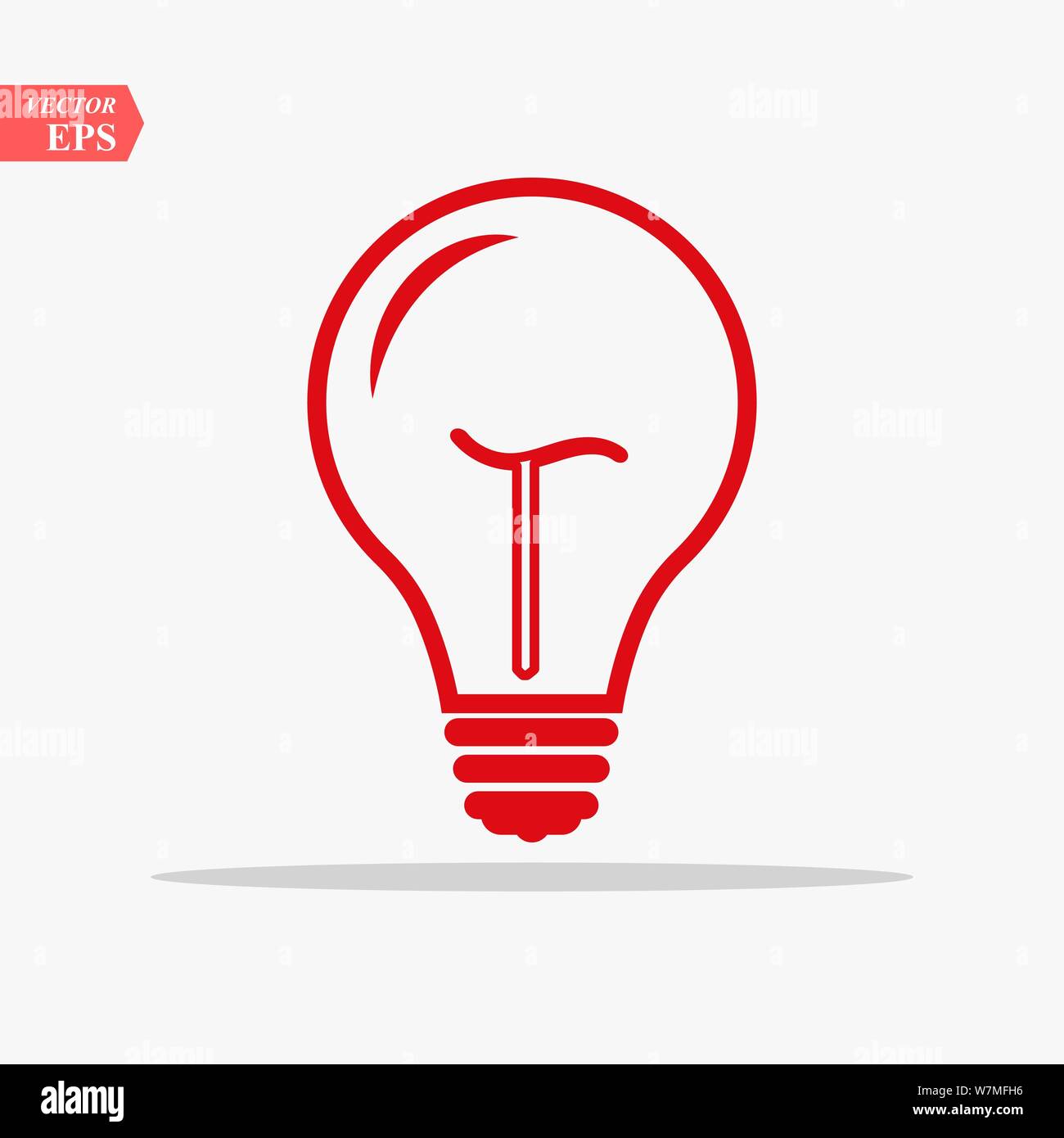 Red Light Bulb Icon