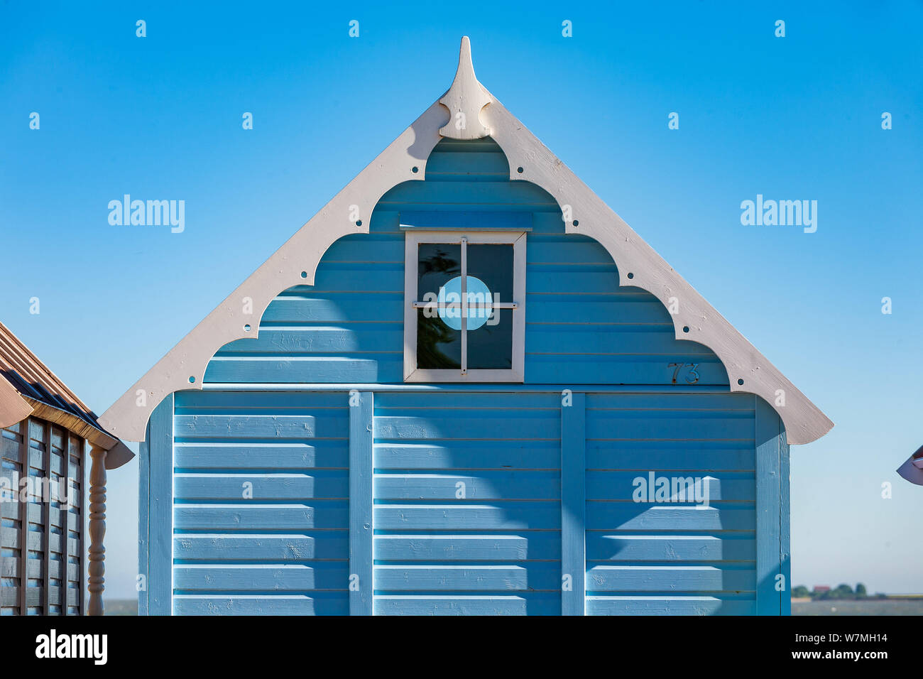 Beach huts in West Mersea on the Sea View Holiday Park, Essex Stock Photo Alamy