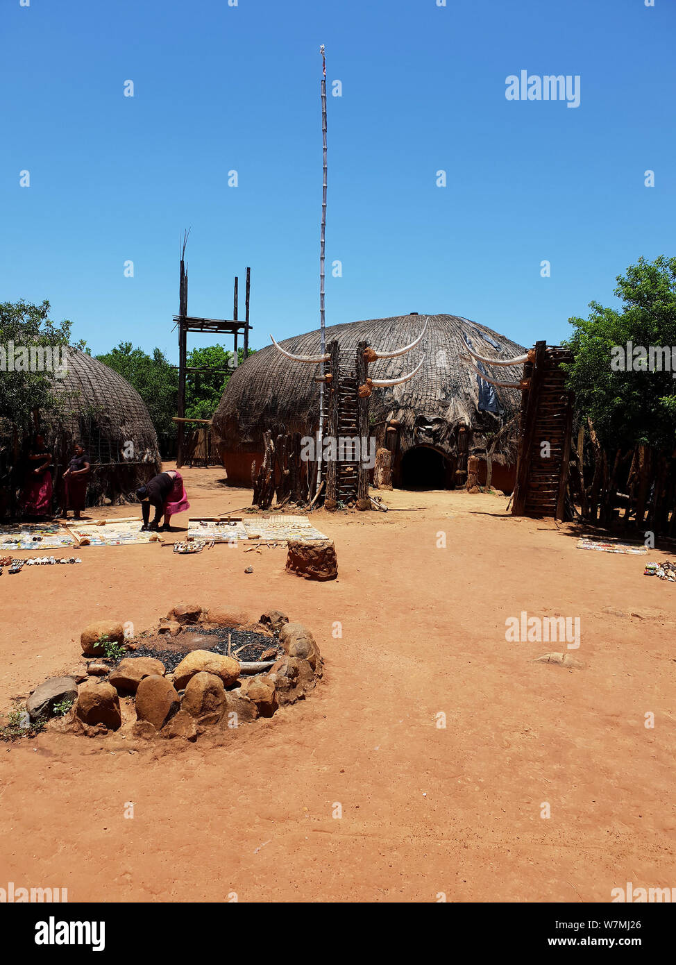 Shakaland Zulu Cultural Village, Eshowe, Kwazulu Natal, South Africa Stock Photo