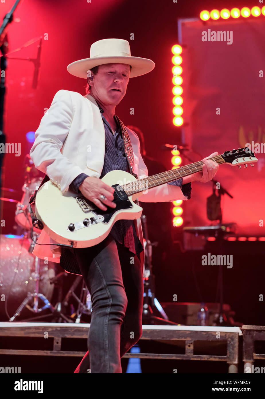 Kiefer Sutherland performing at The Wickham Festival, Wickham, UK. August 4, 2019 Stock Photo