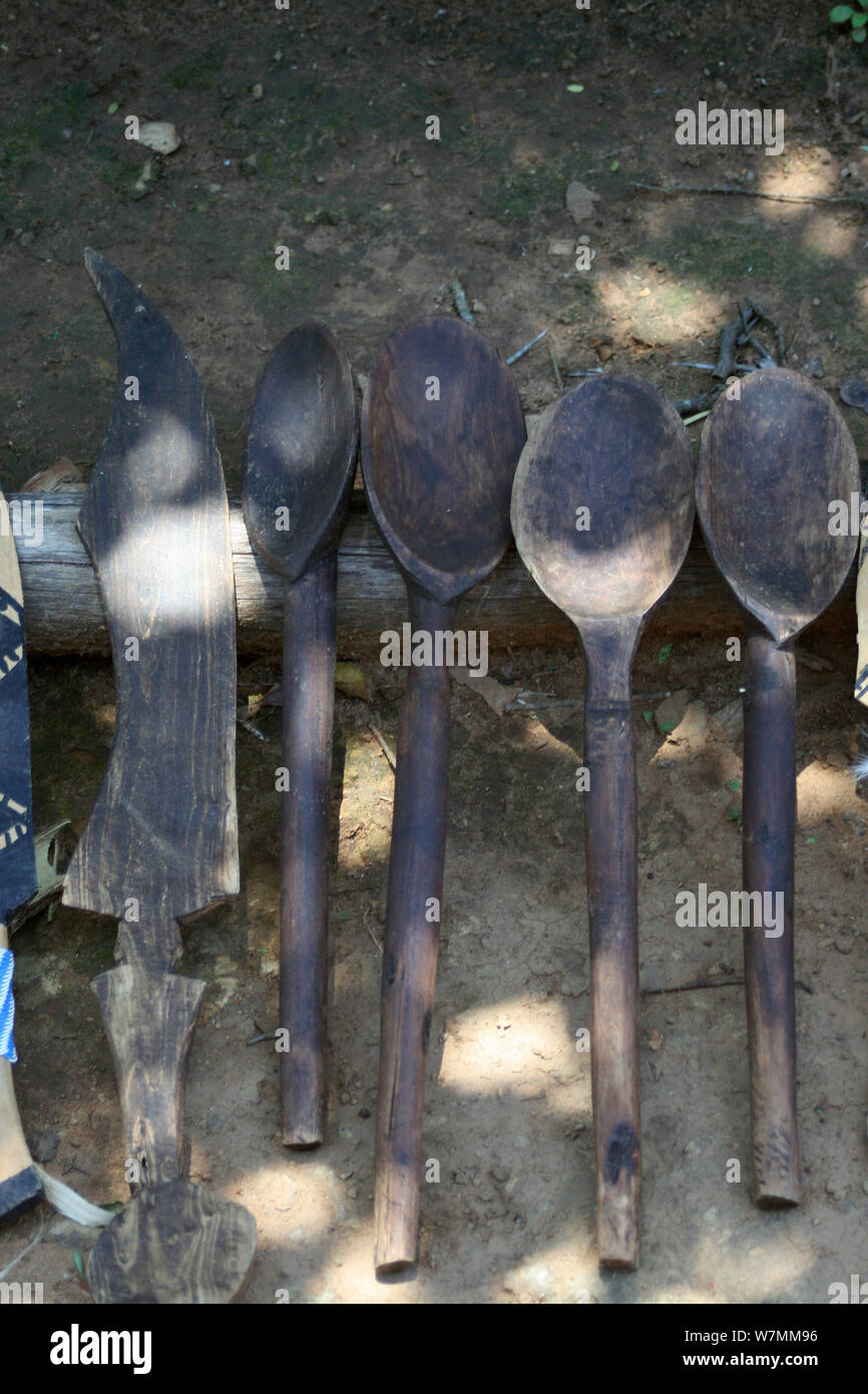 Collection of Zulu spoons for sale as souvenirs at Shakaland Zulu Cultural  Village, Eshowe, Kwazulu Natal, South Africa Stock Photo - Alamy