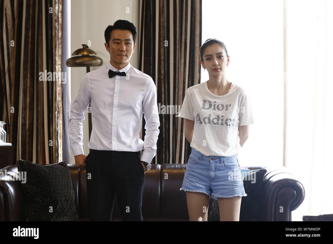 Chinese actress Zhou Dongyu and actor Huang Xuan attend the Chinese  Qualified TV Drama Awards Ceremony held by the Dragon TV in Shanghai,  China, 5 Mar Stock Photo - Alamy