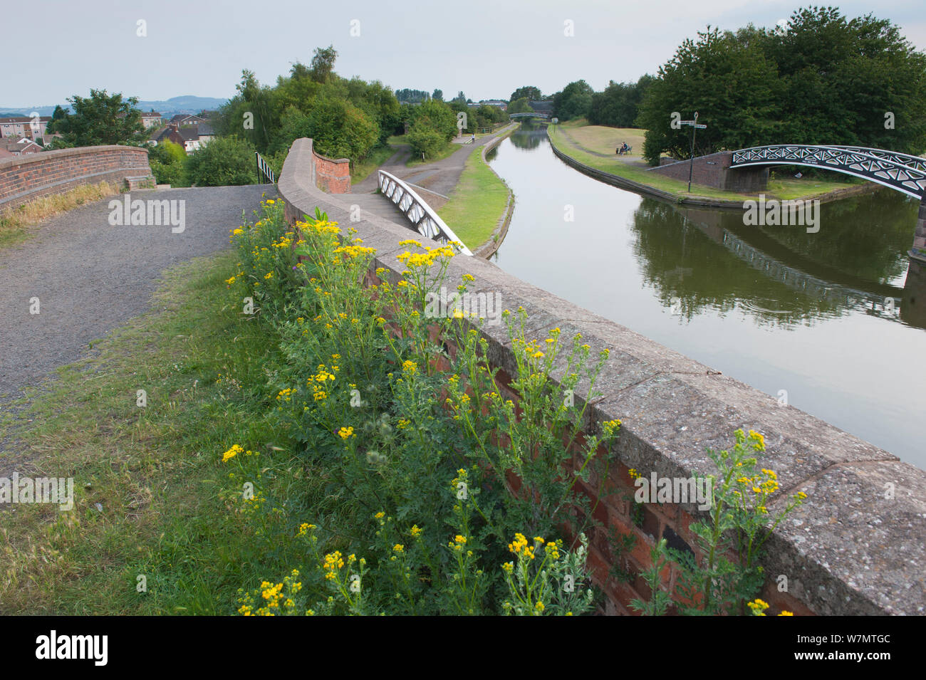Canals and towpaths near Bumble Hole Nature Reserve, Sandwell, West Midlands, July 2011 Stock Photo