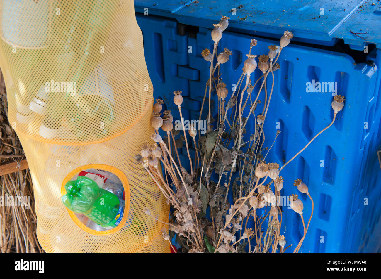 Plastic bottle recycling point, Evelyn Community Gardens, Deptford