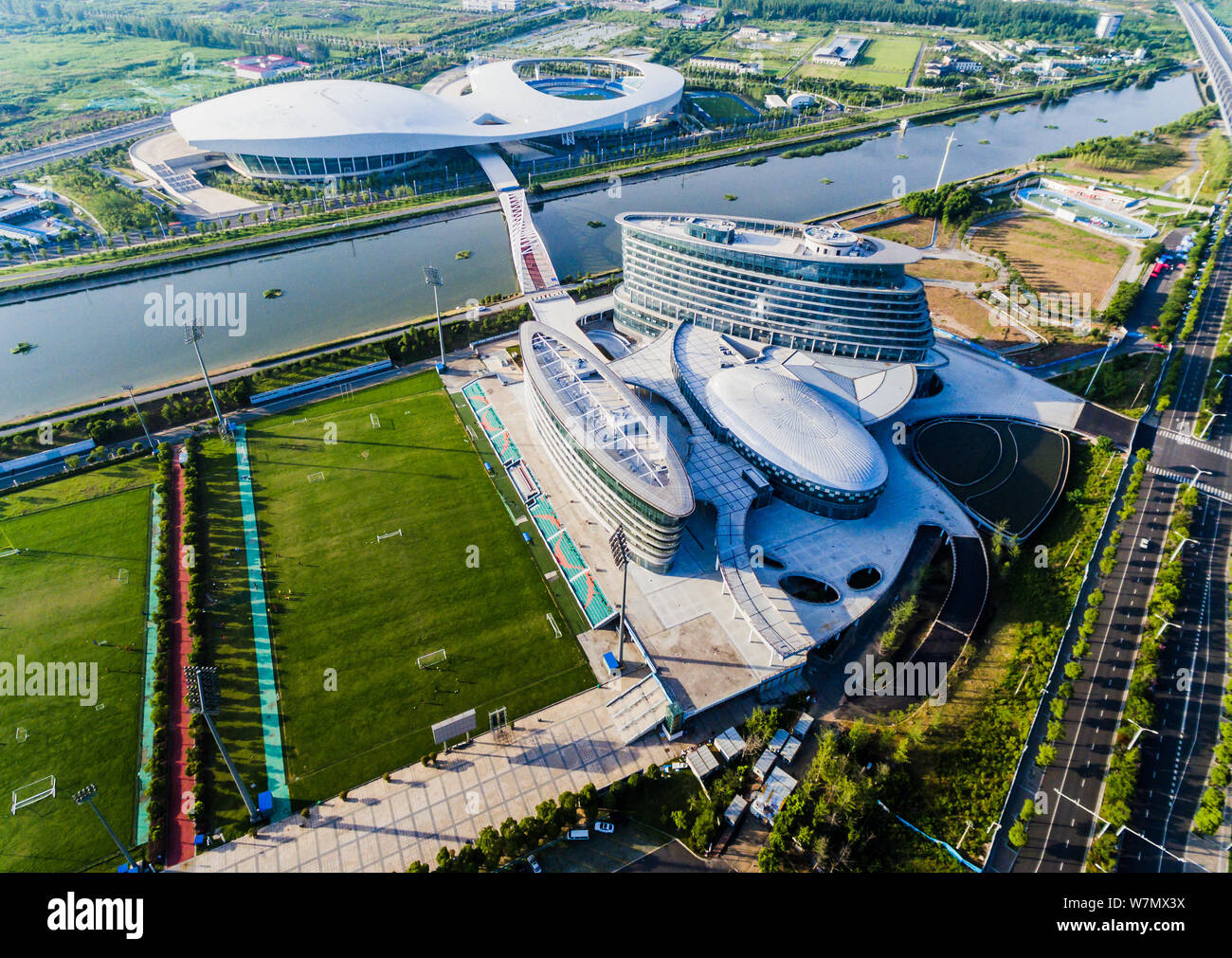 Nanjing Olympic Sports Centre Natatorium Editorial Photo - Image of ...