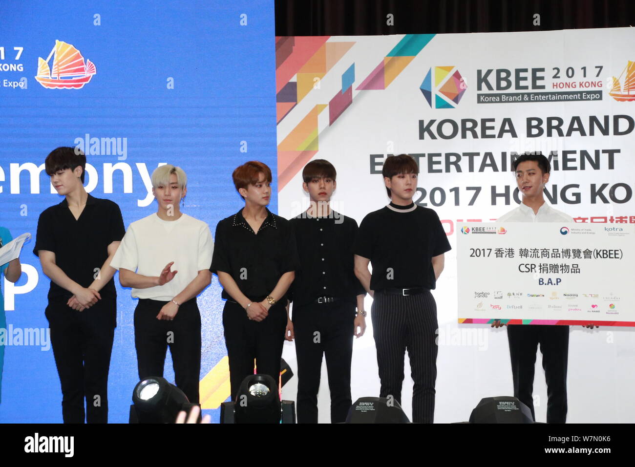 Bap Members Members of South Korean boy group B.A.P attend an autograph signing ...