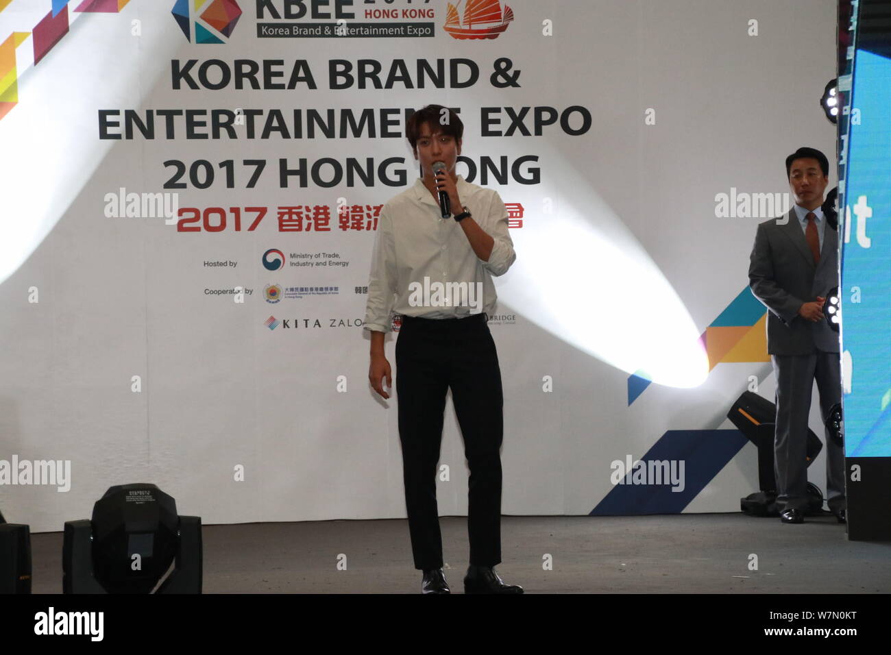 South Korean actor and singer Jung Yong-hwa attends an autograph