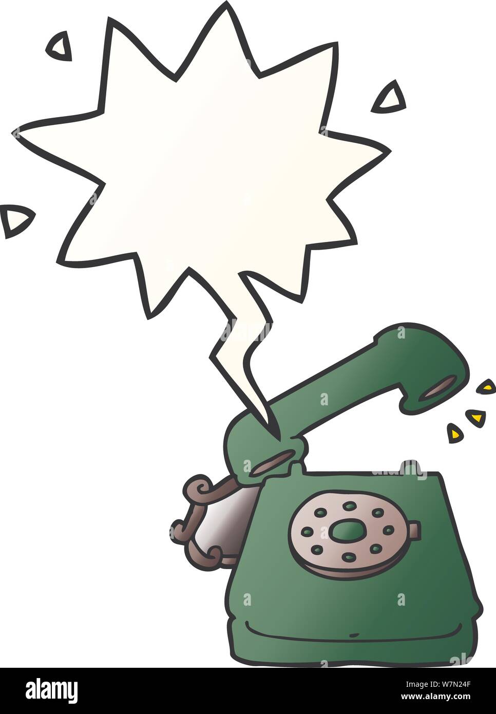 Cartoon Old Telephone With Speech Bubble In Smooth Gradient Style Stock Vector Image Art Alamy Cartoon Old Telephone With Speech Bubble In Smooth Gradient Style Stock Vector Image Art Alamy