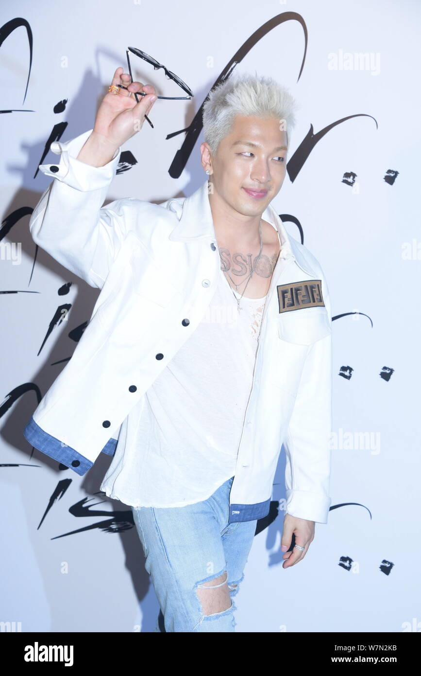 Dong Young Bae Better Known By His Stage Name Taeyang Or Sol Of South Korean Boy Band Bigbang Or Big Bang Attends A Promotional Event For Fendi In Stock Photo Alamy