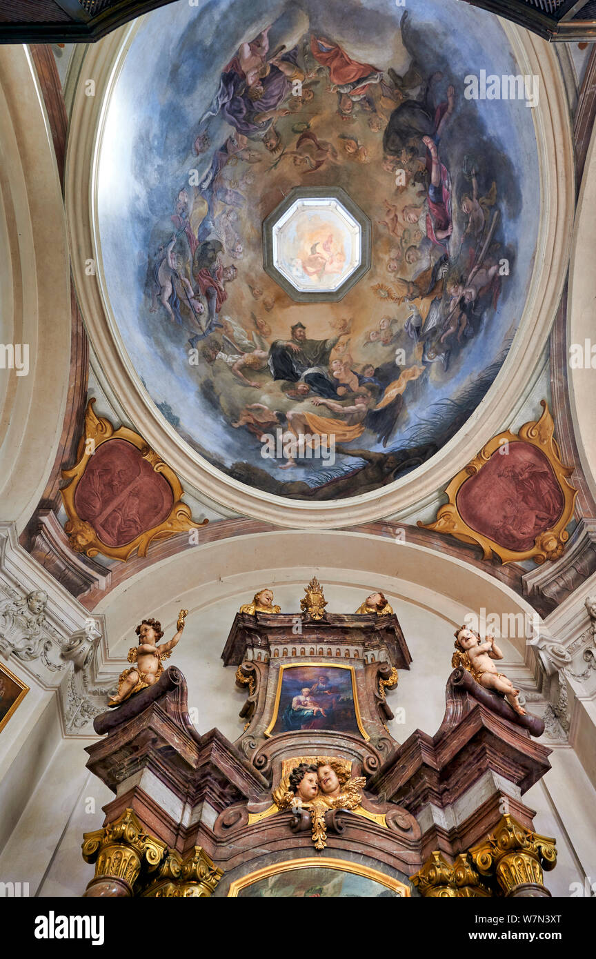 Prague Czech Republic. St. George's basilica at the castle Stock Photo