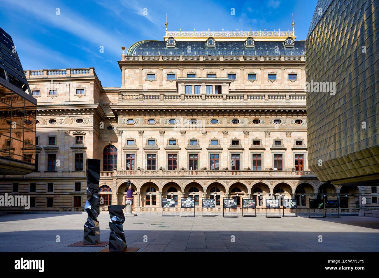 Prague Czech Republic. The National Theatre Stock Photo