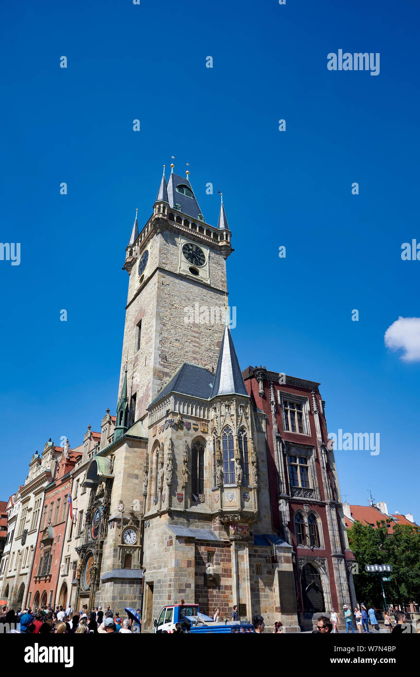 Old town square clock tower hi-res stock photography and images - Alamy
