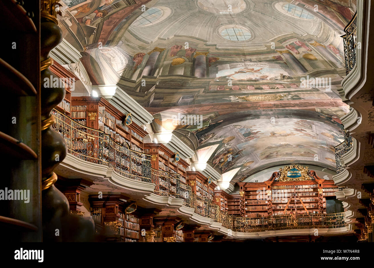 Prague Czech Republic. The baroque library inside Klementinum Stock Photo Alamy