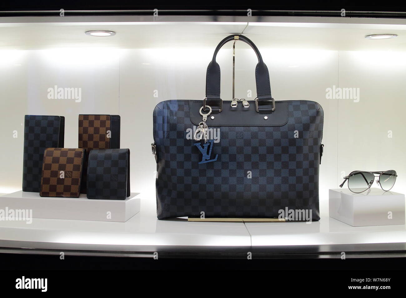 FILE--A handbag and wallets are showcased at a fashion store of