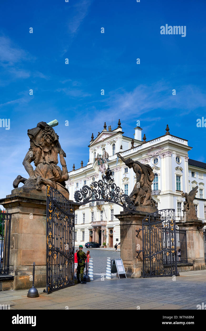 Prague Czech Republic. The archbishop palace at the castle Stock Photo