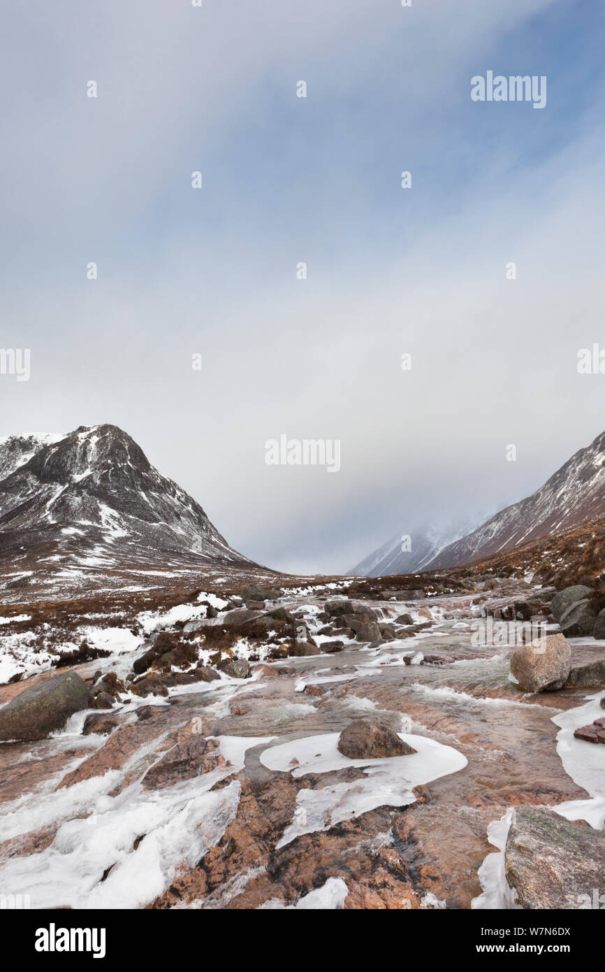 The River Dee flowing past the Devil's Point. Cairngorms National Park