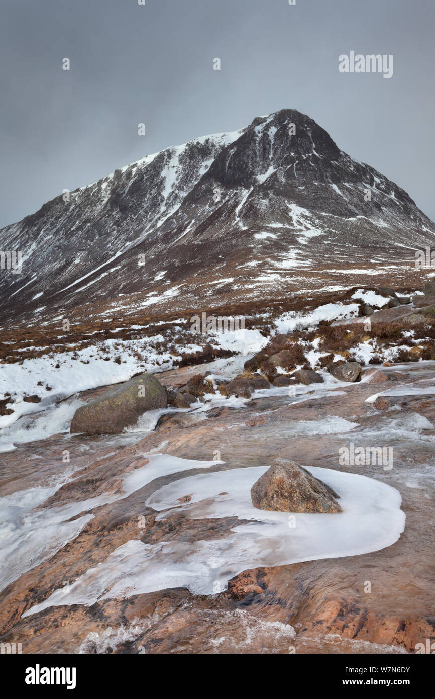 The River Dee flowing past the Devil's Point. Cairngorms National Park