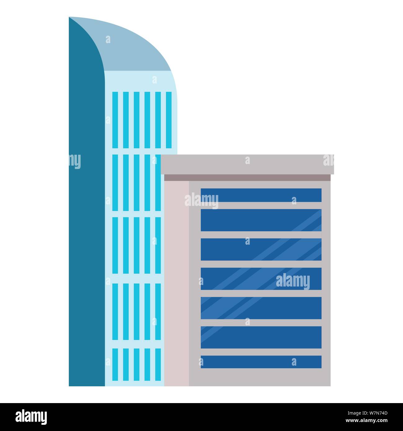 Office buildings and skyscraper real estates Stock Vector Image & Art ...