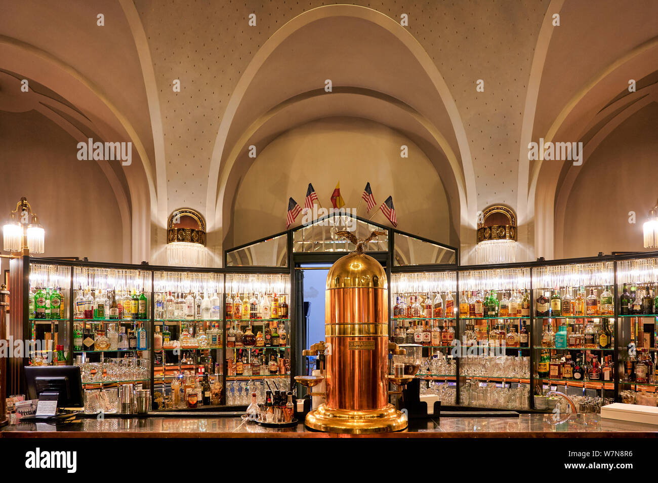 Prague Czech Republic. The American Bar inside Municipal House Stock ...