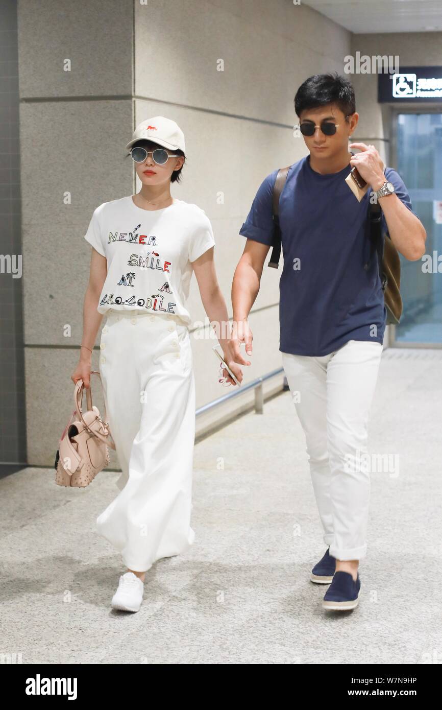 Chinese actress Liu Shishi and her Taiwanese actor husband Nicky Wu are