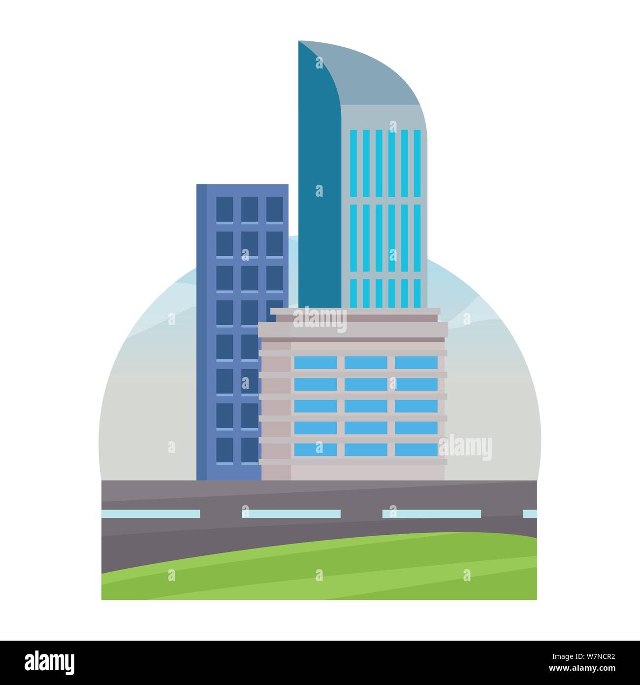 Office buildings and skyscraper real estates Stock Vector Image & Art ...