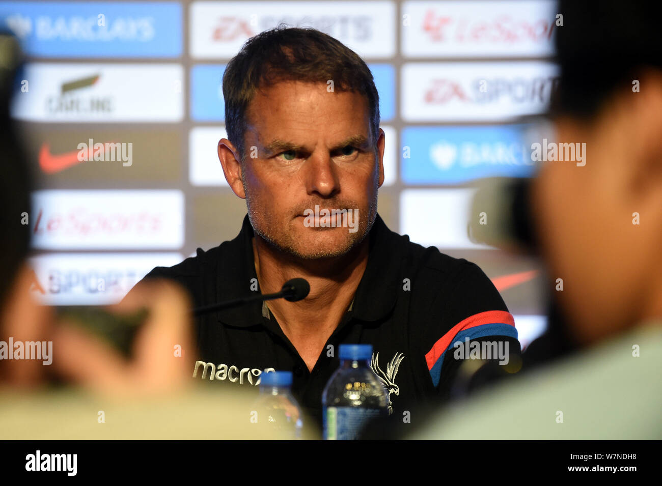 Head coach Frank de Boer of Crystal Palace F.C. attends a press conference for the 2017 Premier League Asia Trophy against Liverpool F.C. in Hong Kong Stock Photo