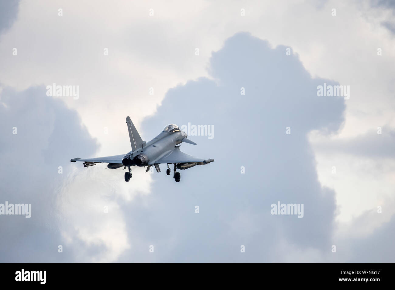 RAF Typhoon FGR4 - Eurofighter during training missions at RAF Coningsby, UK. Stock Photo