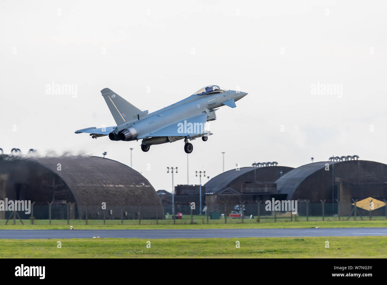 RAF Typhoon FGR4 - Eurofighter during training missions at RAF Coningsby, UK. Stock Photo