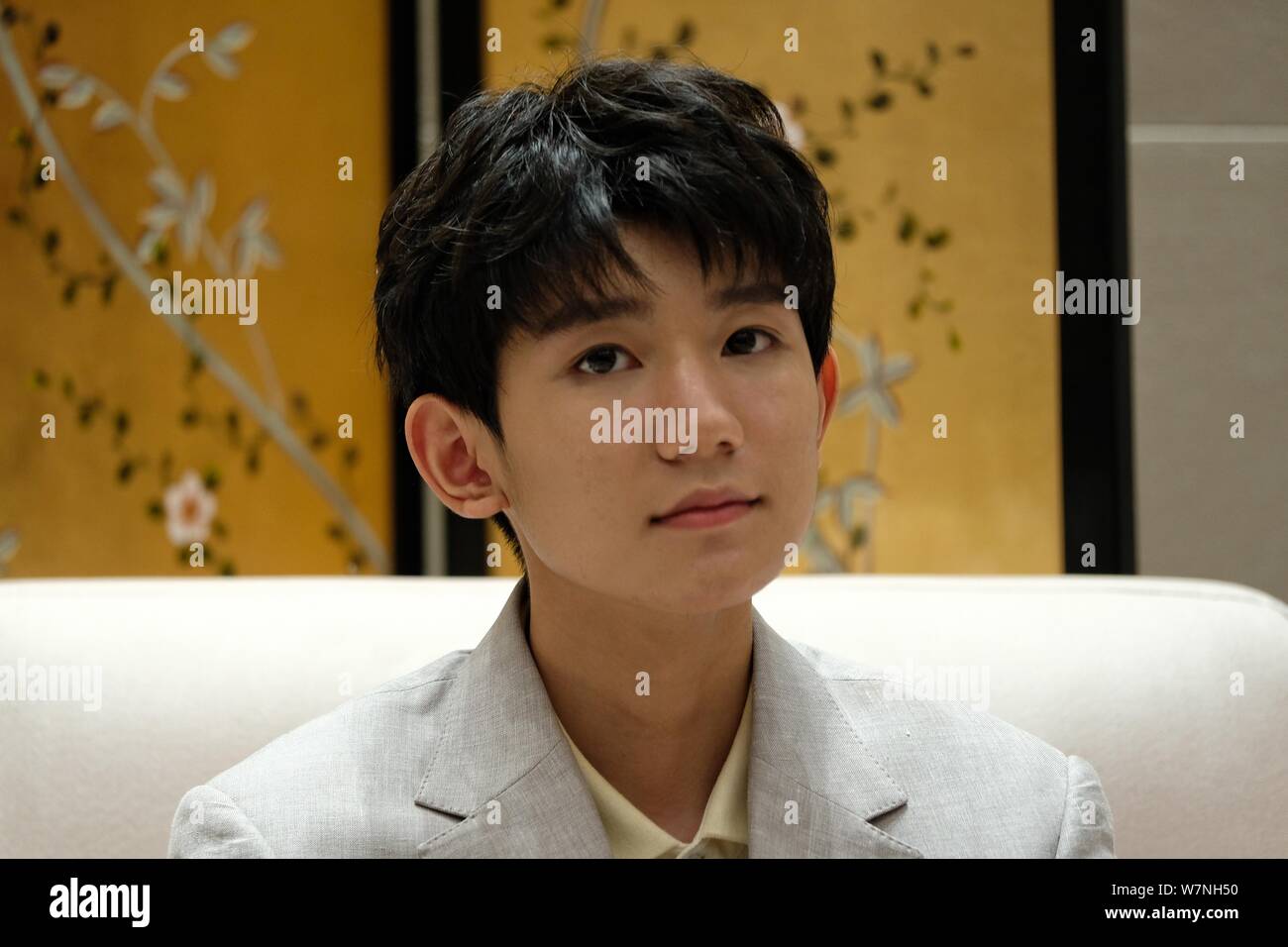 Roy Wang Or Wang Yuan Of Chinese Boy Group Tfboys Attends An