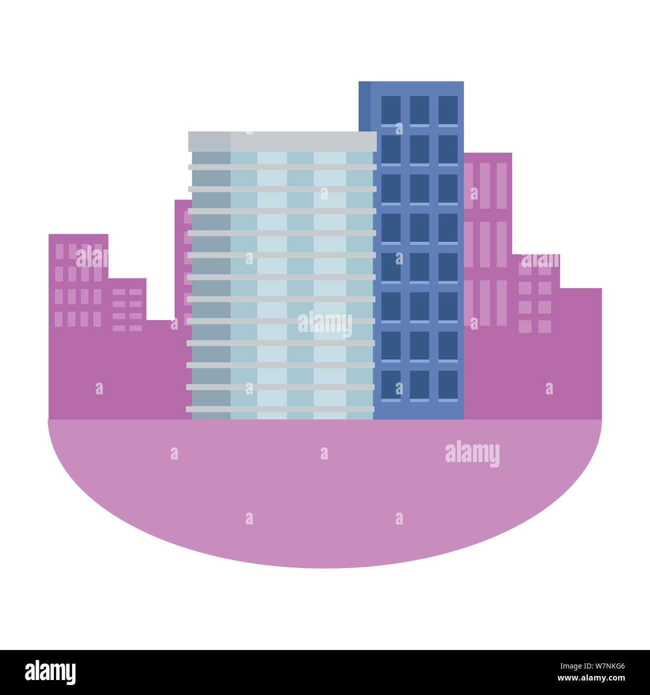 Office buildings and skyscraper real estates Stock Vector Image & Art ...