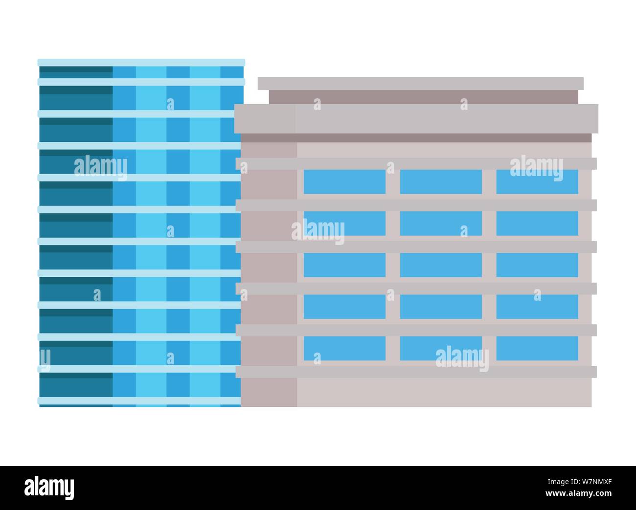 Office buildings and skyscraper real estates Stock Vector Image & Art ...