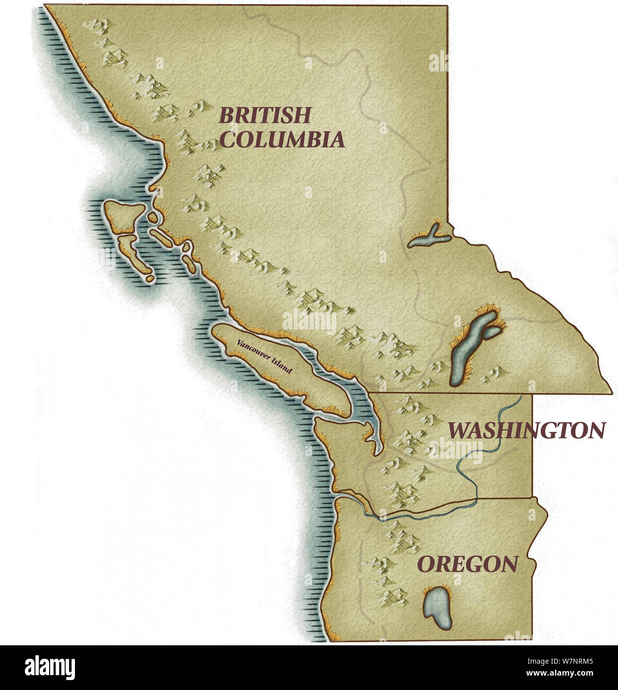 Map Of BC And Washington State - 2024 Winter Weather Predictions