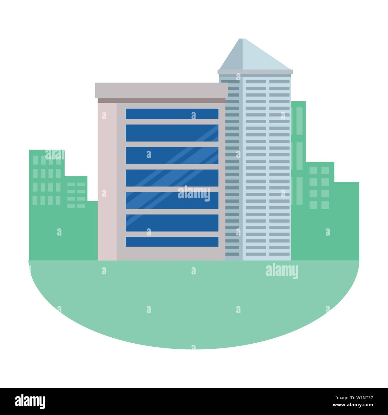 Office buildings and skyscraper real estates Stock Vector Image & Art ...